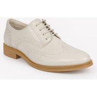 SIRRI Boy's Kids Brogue Lace Up Derby Formal Wingtip Dress Shoes in Ivory | Size: 6.5