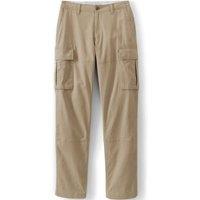 Lands' End Men's Classic Fit Stretch Cotton Cargo Trousers in Tan | Size: 62R