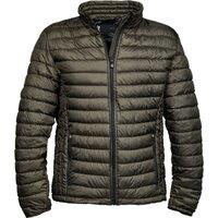 TEE JAYS Men's Padded Zepelin Jacket L in Dark Olive | Size: Large
