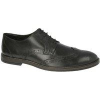 Thomas Blunt Men's Leather Lace Up Brogue Shoe with Cushioned Insole in Black | Size: 10