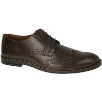 Thomas Blunt Men's Leather Lace Up Brogue Shoe with Cushioned Insole in Brown | Size: 9