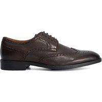 Dune London Men's Wide Fit 'Sunni' Leather Derbies in Brown | Size: 7