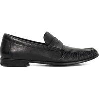 Dune London Men's Wide Fit 'Sammi' Leather Loafers in Black | Size: 11