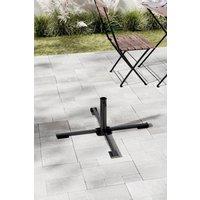 Garden Sanctuary Portable Foldable Umbrella Stand Garden Parasol Base in Black