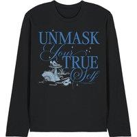 Netflix Bridgerton Unmask Your True Self Long Sleeve T-Shirt, Black | Size: Large