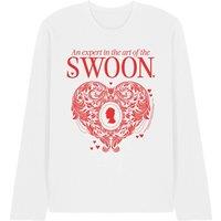 Netflix Bridgerton The Art Of Swoon Long Sleeve T-Shirt, White | Size: Small