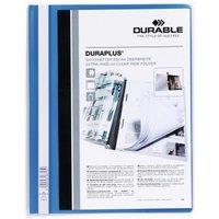Durable Duraplus Project Folder Document Report File - 25 Pack - A4+ Blue