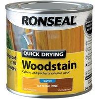 Ronseal Woodstain Quick Dry Satin Natural Pine 250Ml