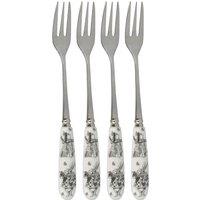 V & A Alice In Wonderland Set of 4 Pastry Forks in White