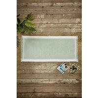 Deyongs Shoreline Stripe Beach Towel Stone 80x165cm 400gsm in Green | Size: 80x165 cm