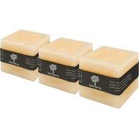 Nicola Spring Square Vanilla Pillar Candles - 120 Hours - Cream - Pack of 3 in Beige