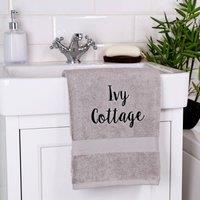 Duncan Stewart Personalised Luxury Cotton Hand Towel in Silver