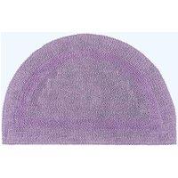 Homescapes Luxury Semi Circle Bath Mat Reversible 1600GSM 100% Cotton, 50 x 80cm in Lilac | Size: 50 x 80 cm