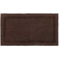 Homescapes Luxury Bath Mat Reversible 100% Cotton 1600GSM, 50 x 80cm, Extra Soft in Chocolate | Size: 50 x 80 cm