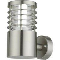 First Choice Lighting Bloom - Brushed Stainless Steel Outdoor Wall Light in Silver