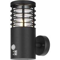 First Choice Lighting Bloom - Black IP44 Outdoor Motion Sensor Wall Light