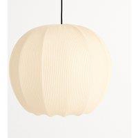 CGC Lighting Lila Cream Rounded Ribbed Stretch Cotton Fabric Lampshade