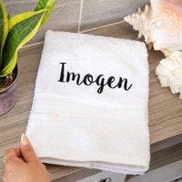 Duncan Stewart Personalised Luxury Cotton Hand Towel in White