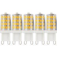 Harper Living 3 Watts G9 LED Bulb Clear Capsule Warm White Dimmable, Pack of 5