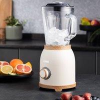 Geepas NordiQ 2‑in‑1 Food Jug Blender 800W 1.5L Glass Jar & Coffee Spice Grinder Mill in Cream