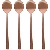 Havendro 4 Pcs Copper Stainless Steel Teaspoons 14.5cm Kitchen Dining Cutlery