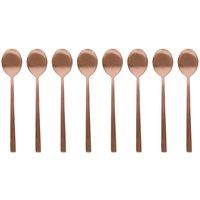Havendro 8 Pcs Copper Stainless Steel Teaspoons 14.5cm Kitchen Dining Cutlery
