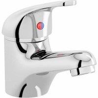 Nes Home Modern Chrome Brass Single Lever Bathroom Basin Sink Mono Mixer Tap in Silver
