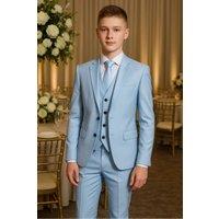 Vivaki Boy's 5 Piece Sky Blue Suit in Light Blue | Size: 18-24 m
