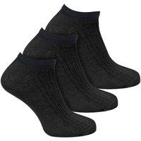 Sock Snob Men's 3 Pack 100% Cotton Trainer Socks in Black | Size: 6-11