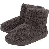 Dunlop Men's Furry Sherpa Memory Foam Slipper Boots in Grey | Size: 8