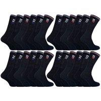 Sock Snob Men's 24 Pairs Multipack Classic Sport Breathable Socks in Black | Size: 6-11