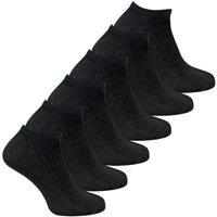 Sock Snob Men's 6 Pack 100% Cotton Soft Breathable Ankle Trainer Socks in Black | Size: 6-11