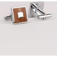 Oswin Hyde Men's Square Brown Cufflinks