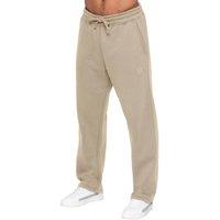 Enzo Men's Relaxed Fit Open Hem Joggers in Stone | Size: Small