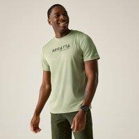 Regatta Men's Fingal Short Sleeved Marl Graphic T-Shirt in Light Green | Size: XL