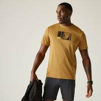 Regatta Men's Fingal Short Sleeved Marl Graphic T-Shirt in Mustard | Size: 2XL
