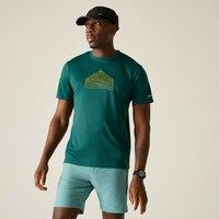 Regatta Men's Fingal Short Sleeved Marl Graphic T-Shirt in Teal | Size: 2XL
