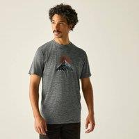 Regatta Men's Fingal Short Sleeved Marl Graphic T-Shirt in Grey | Size: XL
