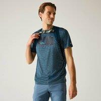 Regatta Men's Fingal Short Sleeved Marl Graphic T-Shirt in Dark Blue | Size: XL