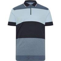 BadRhino Men's Short Sleeve Zip Polo Shirt in Blue | Size: 3XL