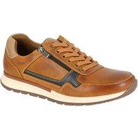 R21 Men's Leather Side Zip Shoes in Tan | Size: 11