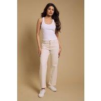 Dorothy Perkins Women's Petite Comfort Stretch Slim Jeans in Ecru | Size: 16