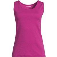 Lands' End Women's Petite Cotton Vest Top in Raspberry | Size: 10-12