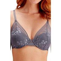 Pretty Polly Women's Botanical Lace High Apex Bra - Grey | Size: 32B