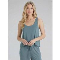 Pretty Polly Women's Botanical Lace Lounge Vest - Olive | Size: Large