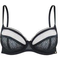 Pretty Polly Women's Delicate Lace Non Padded Underwired Bra - Black | Size: 34C