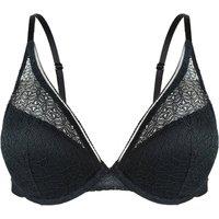 Pretty Polly Women's Delicate Lace Underwired T-Shirt Bra - Black | Size: 36D