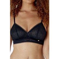 Pretty Polly Women's Delicate Lace Non-Wired Bra - Black | Size: 32C
