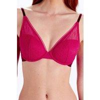 Pretty Polly Women's Delicate Lace Underwired T-Shirt Bra - Pink | Size: 38C