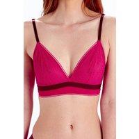 Pretty Polly Women's Delicate Lace Non Wired Bra - Pink | Size: 34A